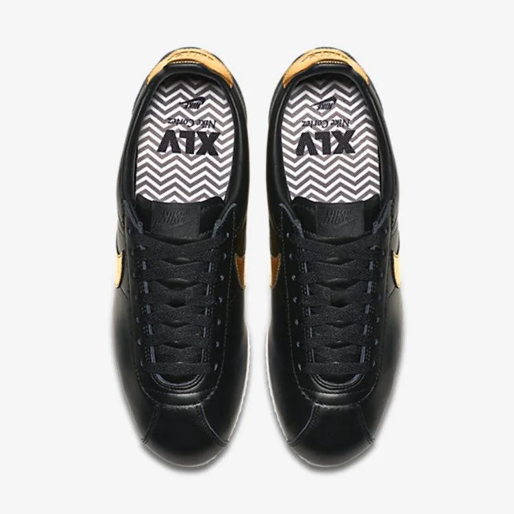 Кроссовки Nike Classic Cortez Premium 'Black Metallic Gold'