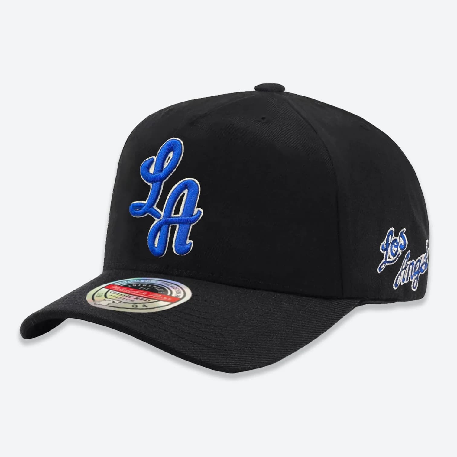 Бейсболка Mitchell & Ness Los Angeles Lakers Hardwood Classics Script Classic Stretch NBA Snapback Hat