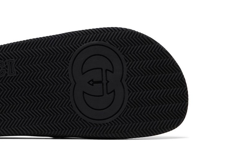 Кроссовки Gucci Wmns Slide 'Interlocking G - Black Red Green'