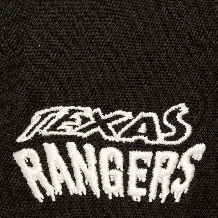 Бейсболка Mitchell & Ness Black Texas Rangers Snapback Hat