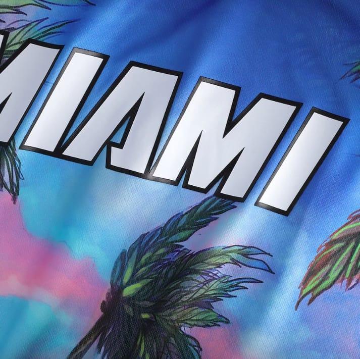 Баскетбольная джерси Miami Heat NBA & KidSuper Studios by Fanatics Hometown Blue Jersey