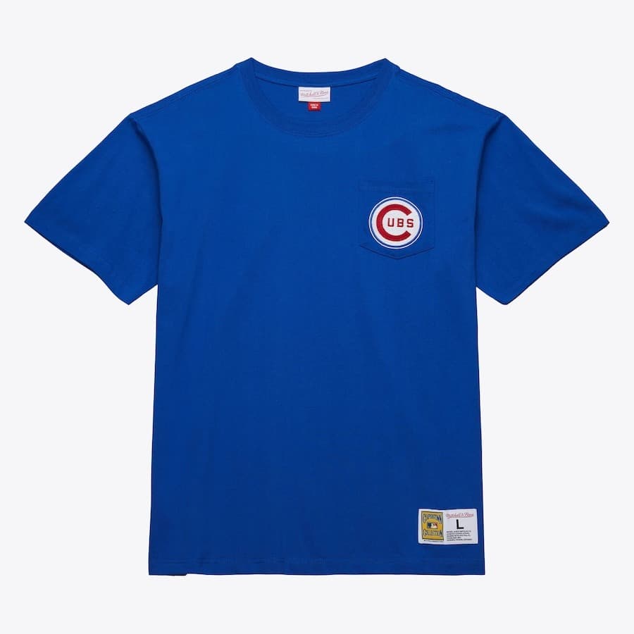 Футболка Mitchell & Ness Royal Chicago Cubs Cooperstown Collection Premium Pocket T-Shirt