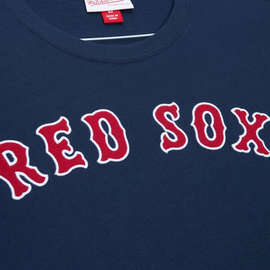 Футболка Mitchell & Ness Navy Boston Red Sox Color Blocked T-Shirt