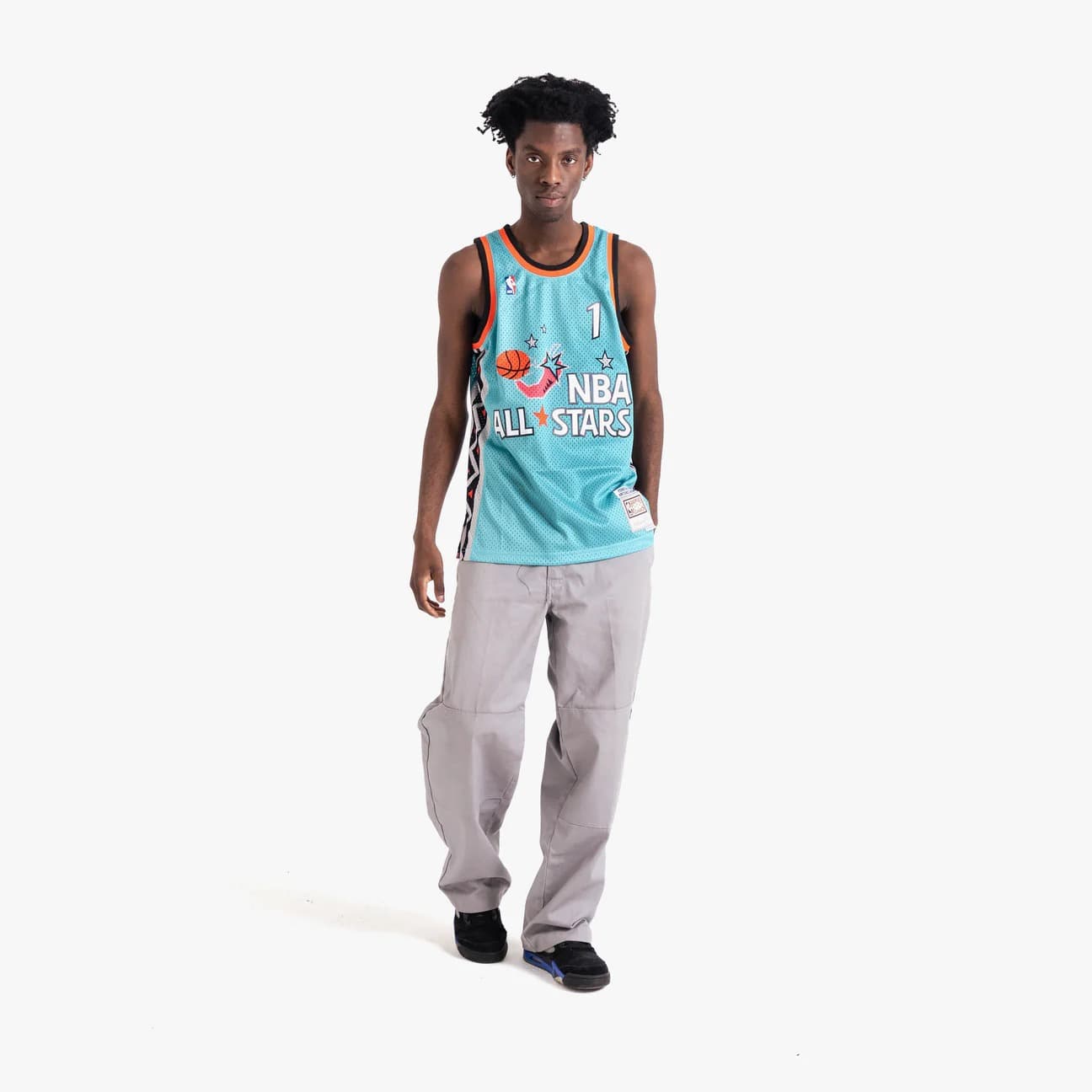 Баскетбольная джерси 1996 All Star Game Penny Hardaway #1 Swingman Hardwood Classics Teal Jersey