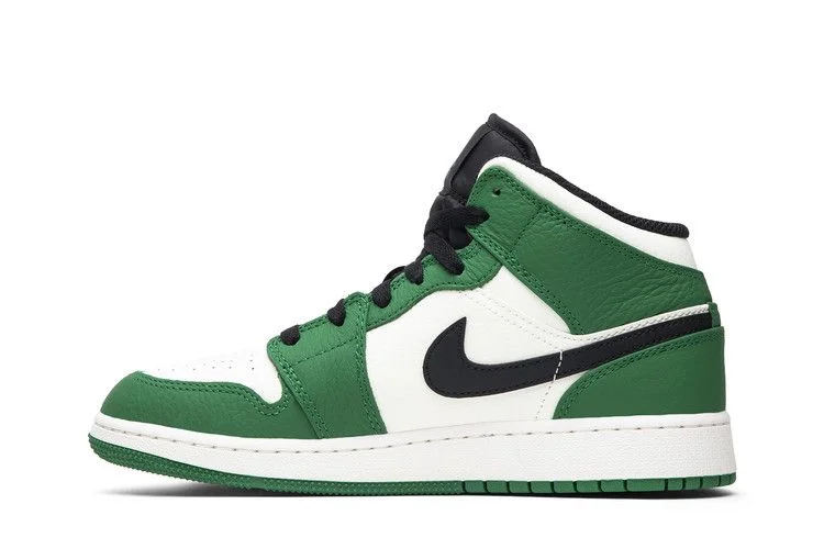 Кроссовки Air Jordan 1 Mid SE GS 'Pine Green'