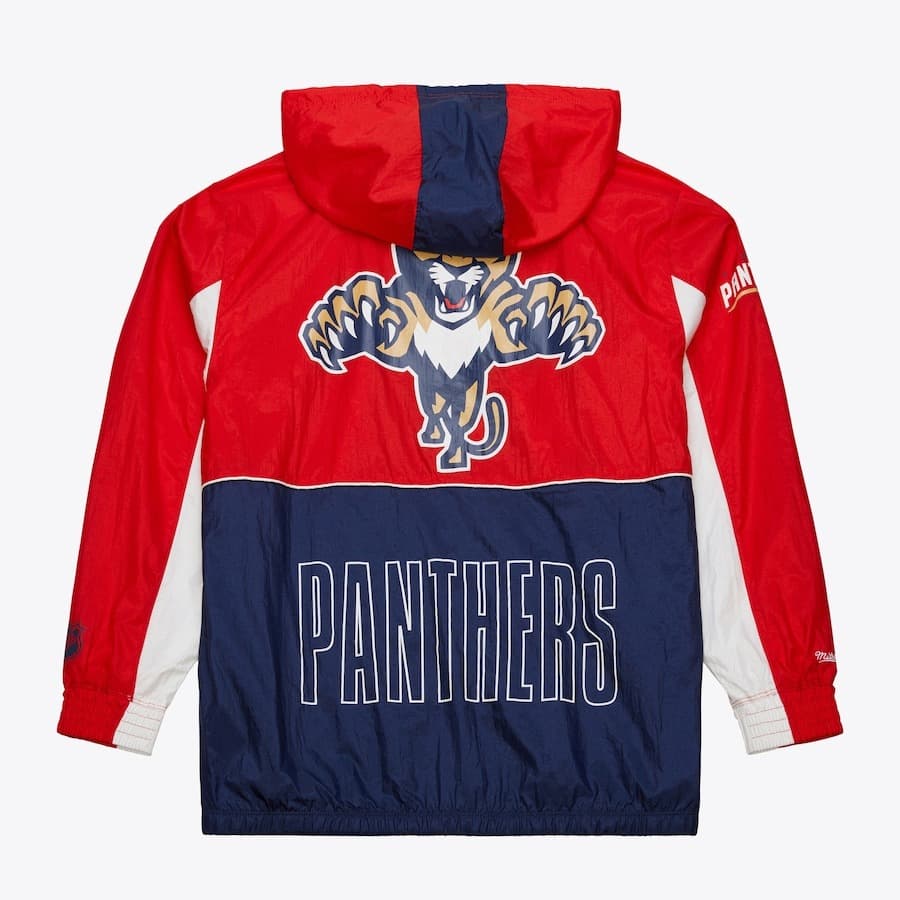 Ветровка с капюшоном Mitchell & Ness Navy Florida Panthers Big Shot Premium Winbreaker Full-Zip Jacket