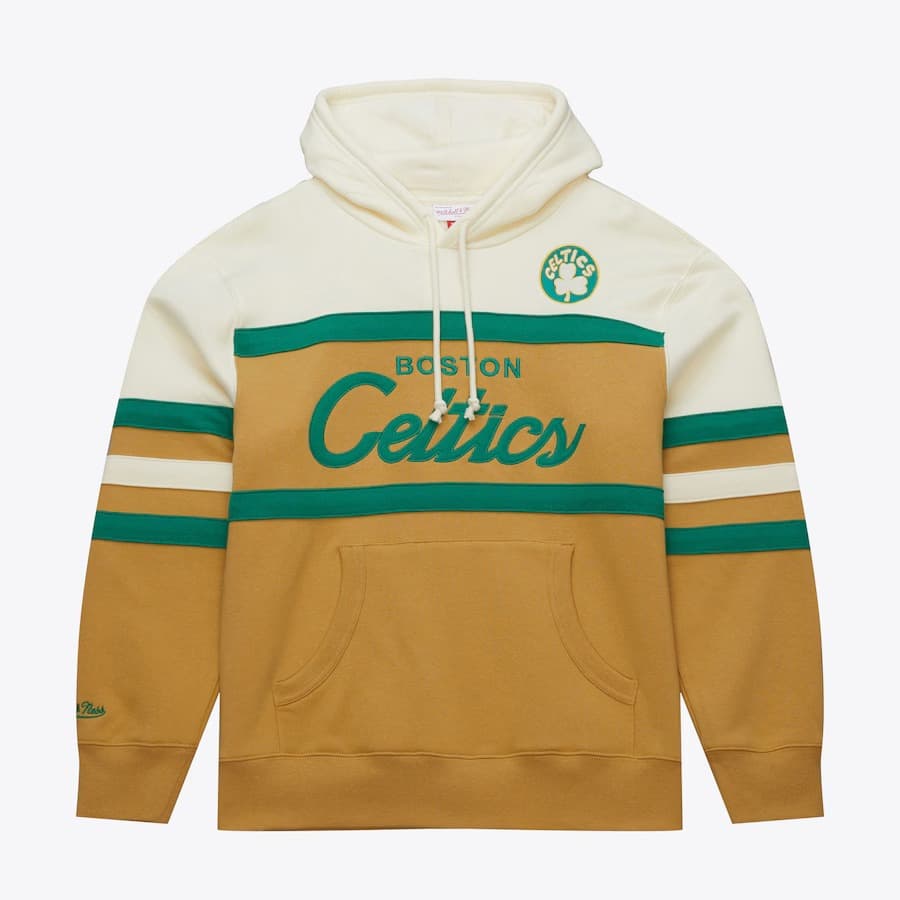 Худи Mitchell & Ness Tan Boston Celtics Head Coach Fleece Pullover Hoodie