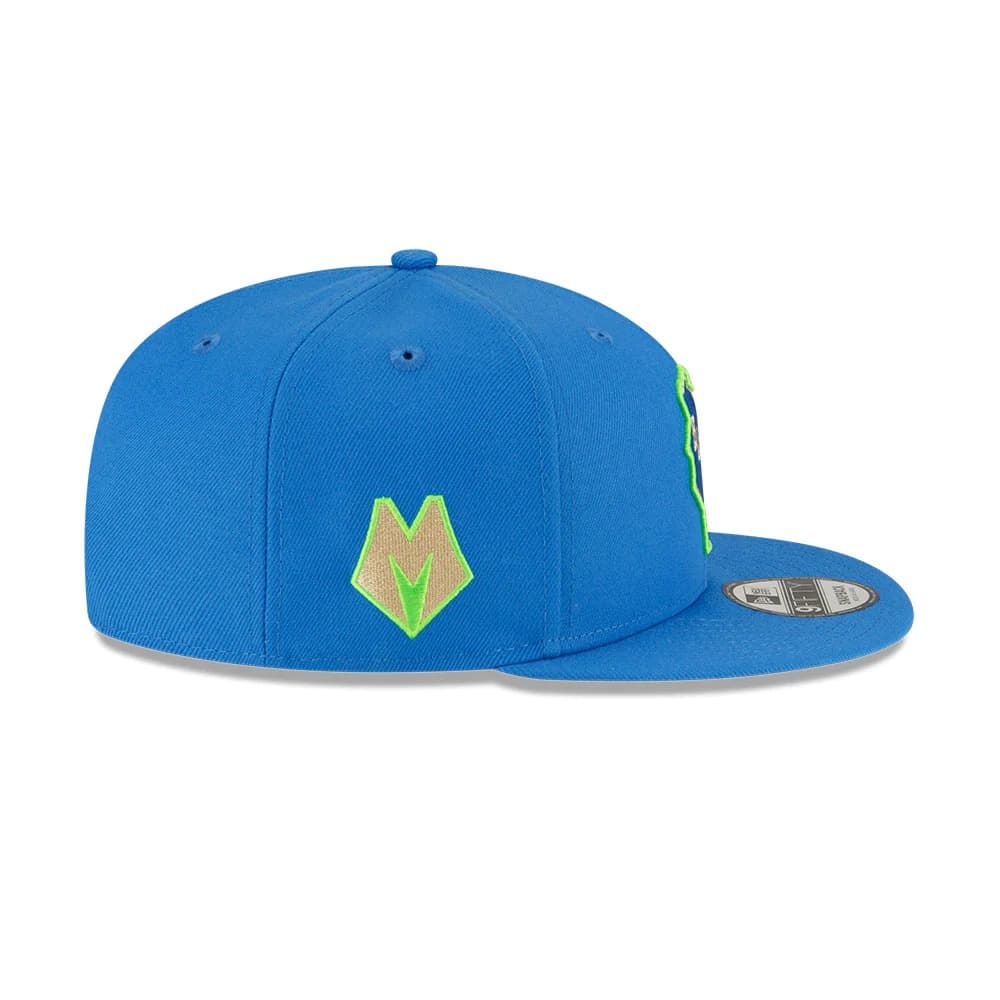 Бейсболка New Era Milwaukee Bucks 9FIFTY Alternate 2024 City Edition NBA Snapback Hat