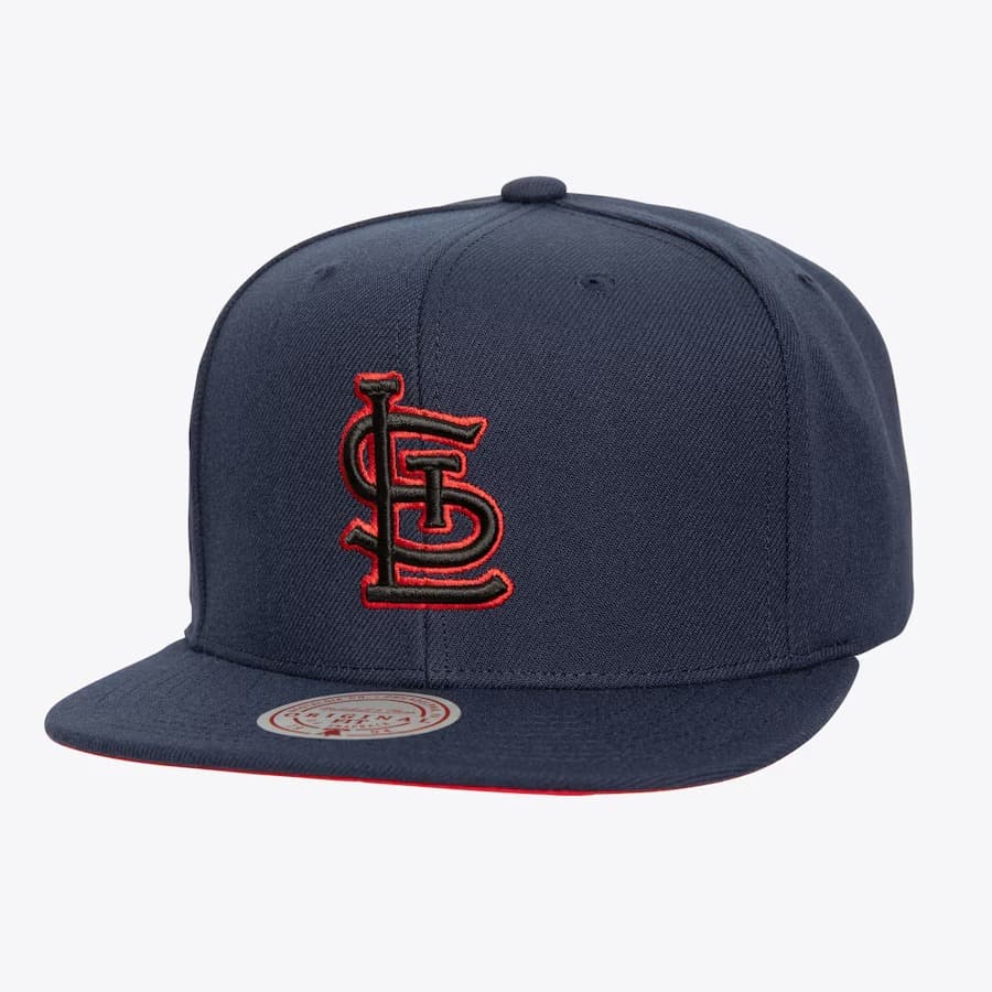 Бейсболка Mitchell & Ness Navy St. Louis Cardinals Logo Eclipse OG Snapback Hat