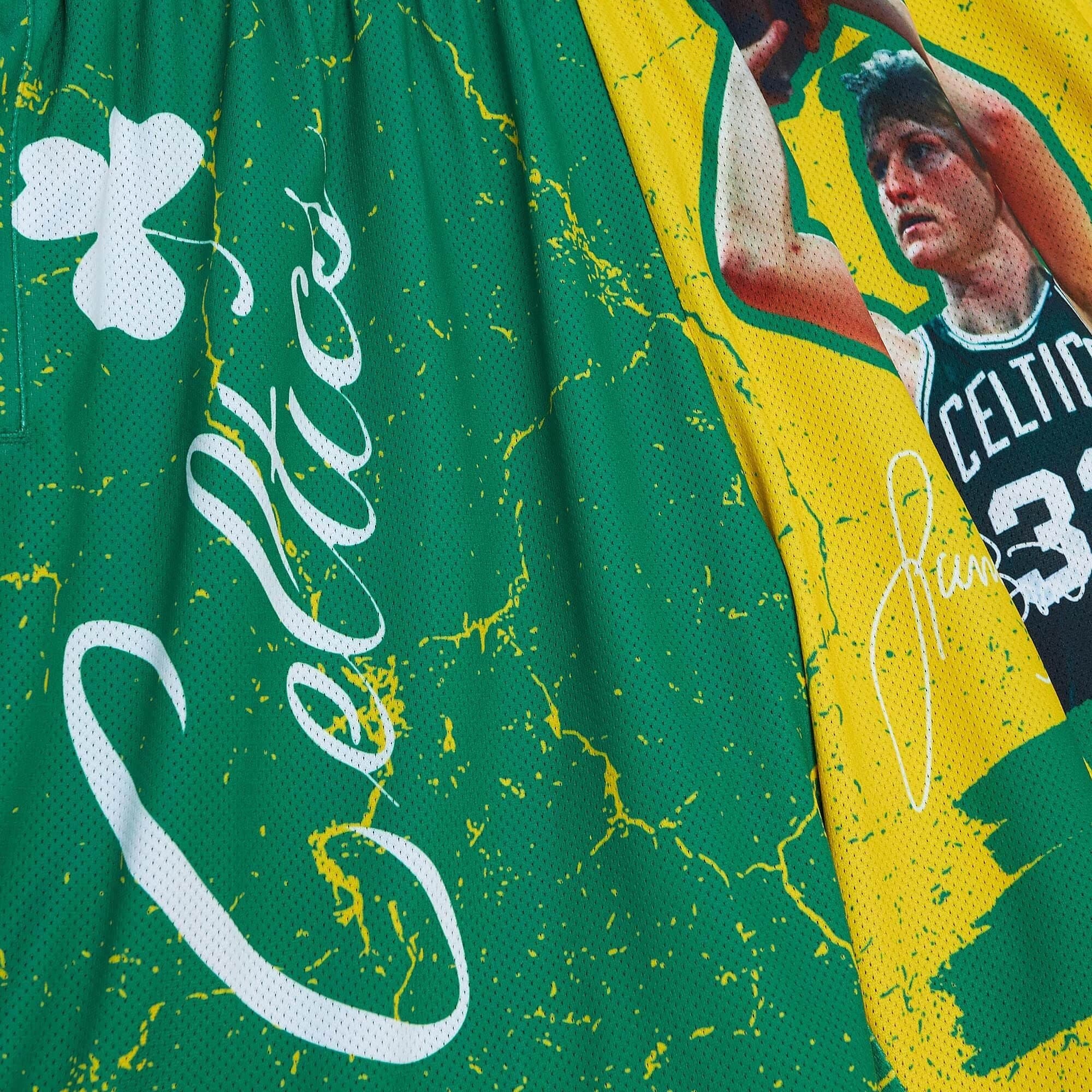 Спортивные шорты Mitchell & Ness Player Burst Mesh Boston Celtics Larry Bird Shorts