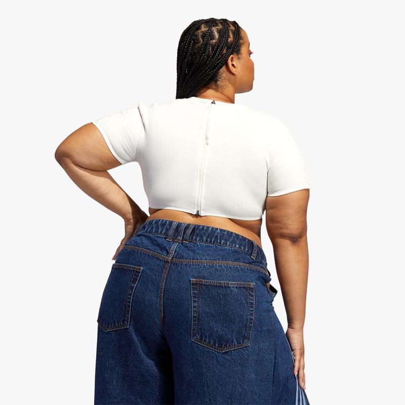 Спортивный топ adidas Ivy Park Crop Top (Plus Size) Off White