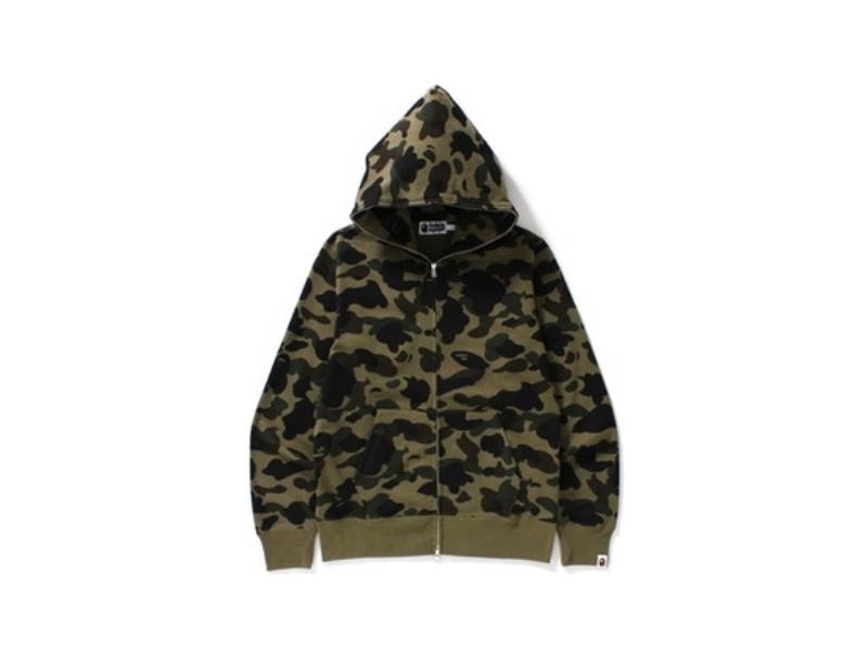 Худи BAPE 1st Camo Full Zip Hoodie Green