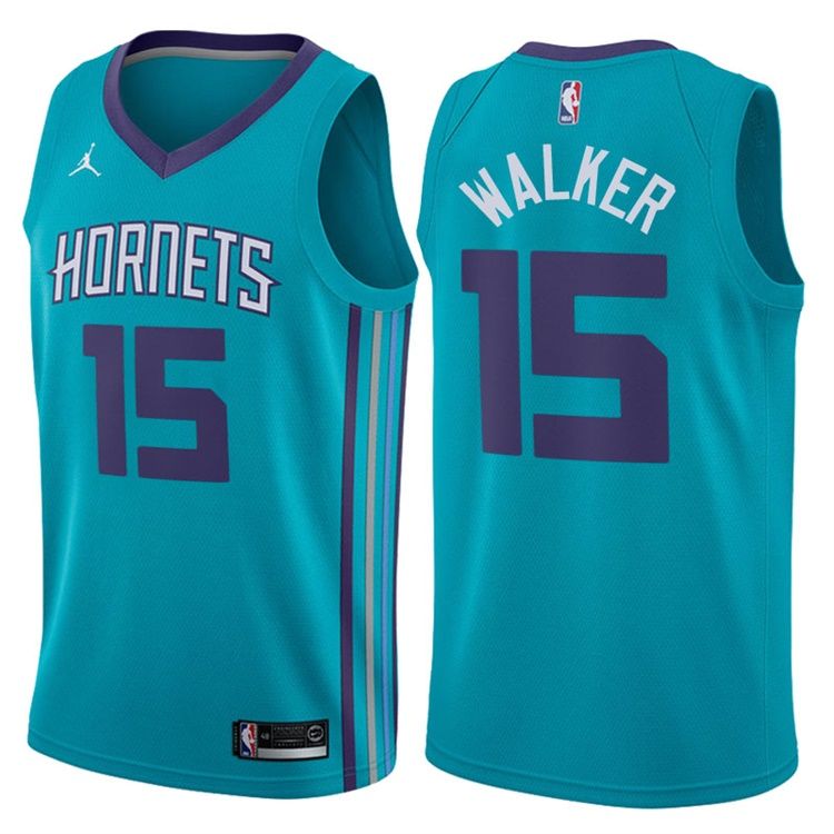 Баскетбольная джерси 2017-18 Kemba Walker Hornets #15 Icon Teal