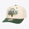 Mitchell-Ness-Cream-Milwaukee-Bucks-Horizon-Pro-Crown-Snapback-Hat-100x100