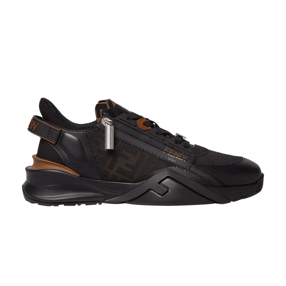 Krossovki-Fendi-Flow-Slip-On-Black-Brown