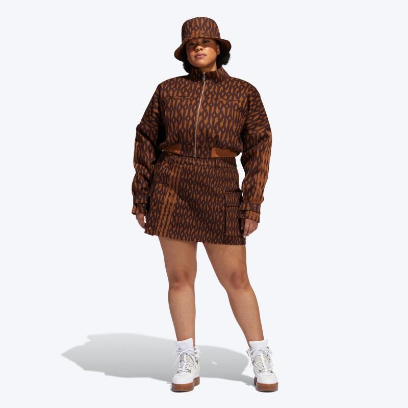 Юбка adidas Ivy Park Monogram Skirt (Plus Size) Wild Brown/Night Red