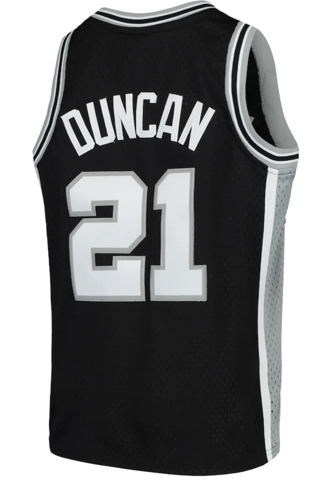 Баскетбольная джерси 1998-99 San Antonio Spurs Tim Duncan #21 Youth Hardwood Classics Throwback NBA Swingman Black Jersey