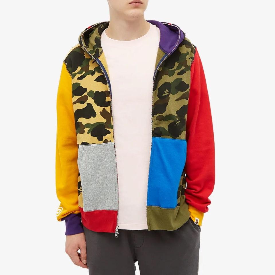 Худи BAPE 1st Camo Crazy Shark Full Zip Hoodie Multi