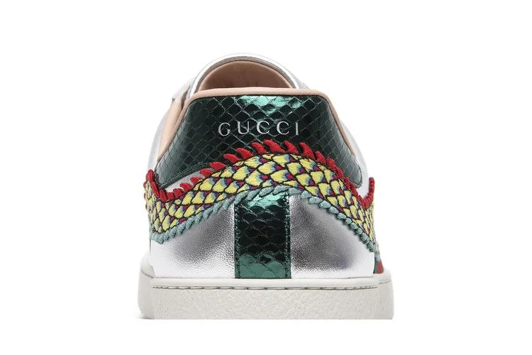 Кроссовки Gucci Ace Embroidered 'Silver Dragon'