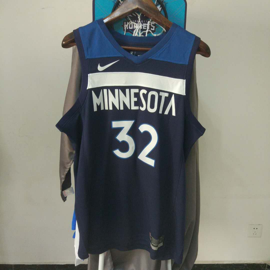 Баскетбольная джерси 2017-18 Karl-Anthony Towns Minnesota Timberwolves #32 Icon Navy