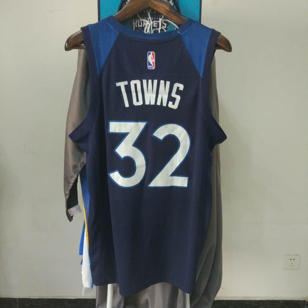 Баскетбольная джерси 2017-18 Karl-Anthony Towns Minnesota Timberwolves #32 Icon Navy
