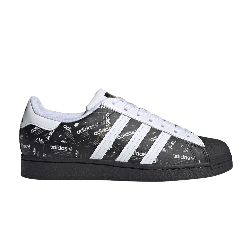 Кроссовки Adidas Superstar 'All Over Print - Black'