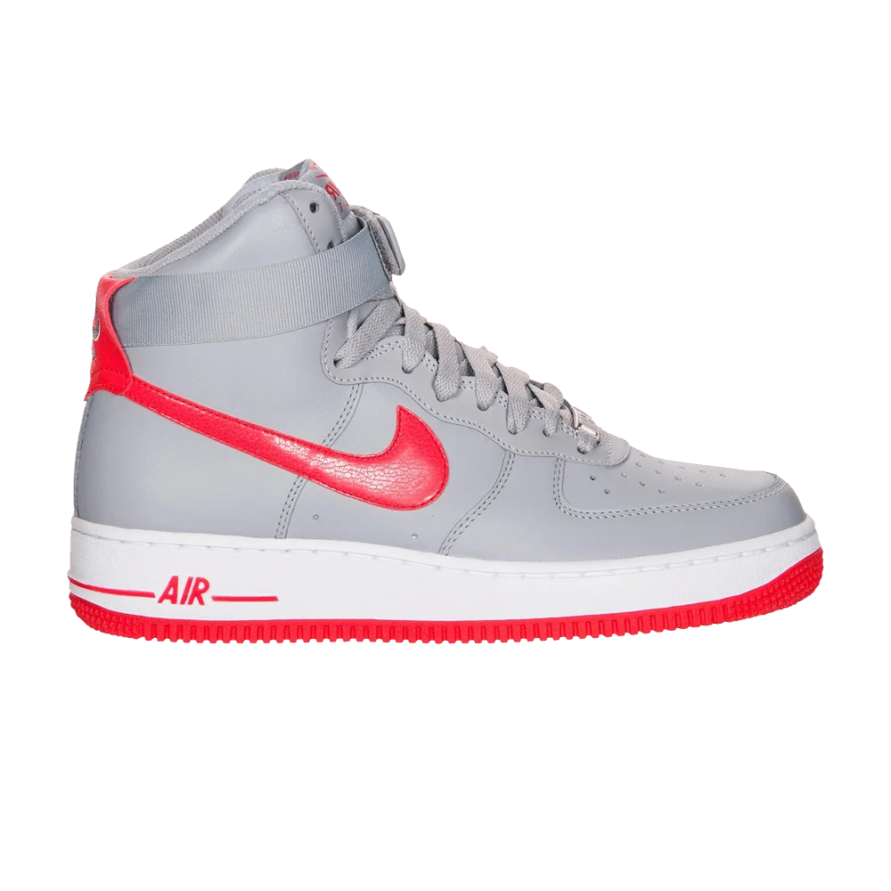 Кроссовки Nike Air Force 1 High '07 'Wolf Grey Hyper Red'
