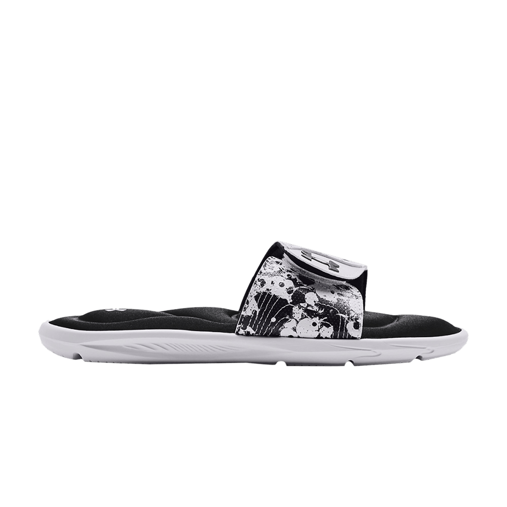 Under Armour Wmns Ignite 6 Graphic Strap Slide 'Black White'