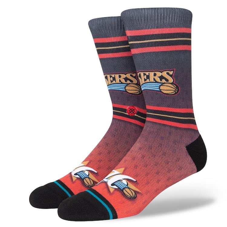 Спортивные носки Men’s Stance Philadelphia 76ers Hardwood Classics Fader Collection Crew Socks