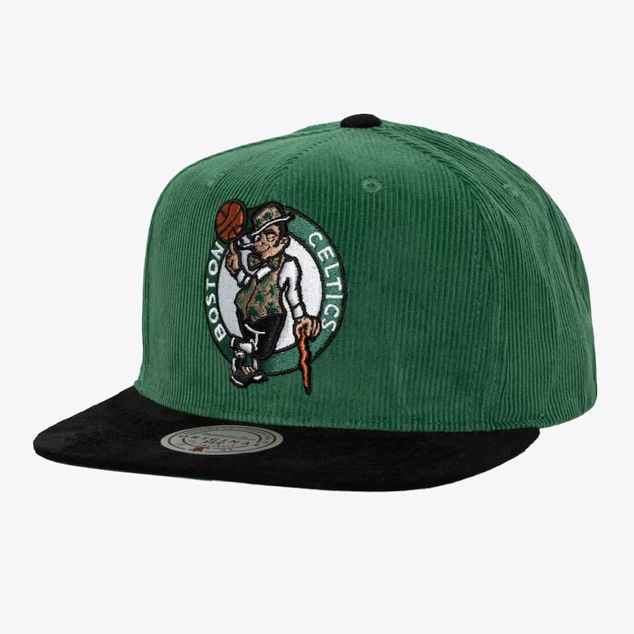 Mitchell-Ness-Green-Black-Boston-Celtics-Sueduroy-Snapback-Hat