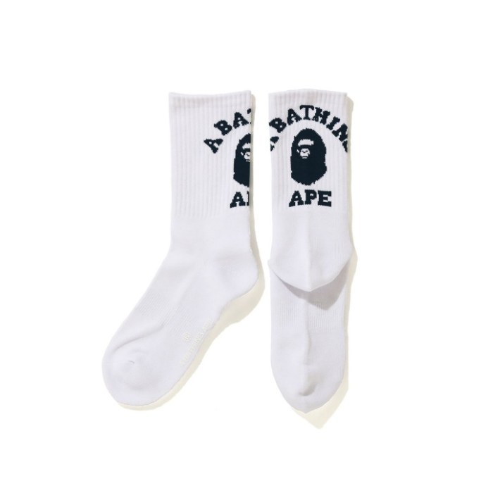 Спортивные носки BAPE College Socks White/Navy