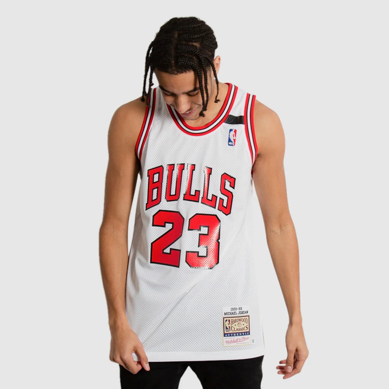 Баскетбольная джерси 1991-1992 Chicago Bulls Michael Jordan #23 Authentic Hardwood Classic White Jersey