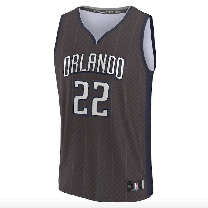 Баскетбольная джерси 2022-23 Orlando Magic #22 Franz Wagnery Fast Break City Black Jersey