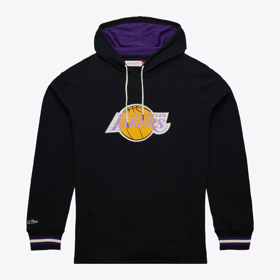 Худи Mitchell & Ness Black Los Angeles Lakers Legendary Slub Vintage Logo Pullover Hoodie