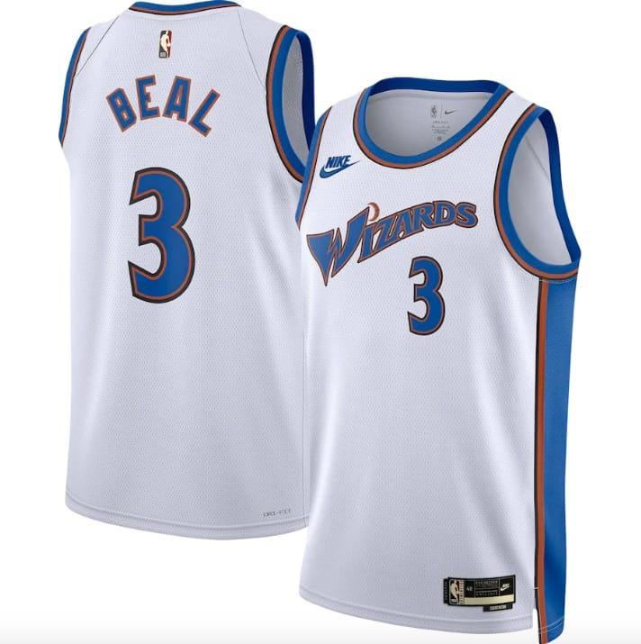 Баскетбольная джерси 2022-23 Washington Wizards #3 Bradley Beal Swingman Classic White Jersey