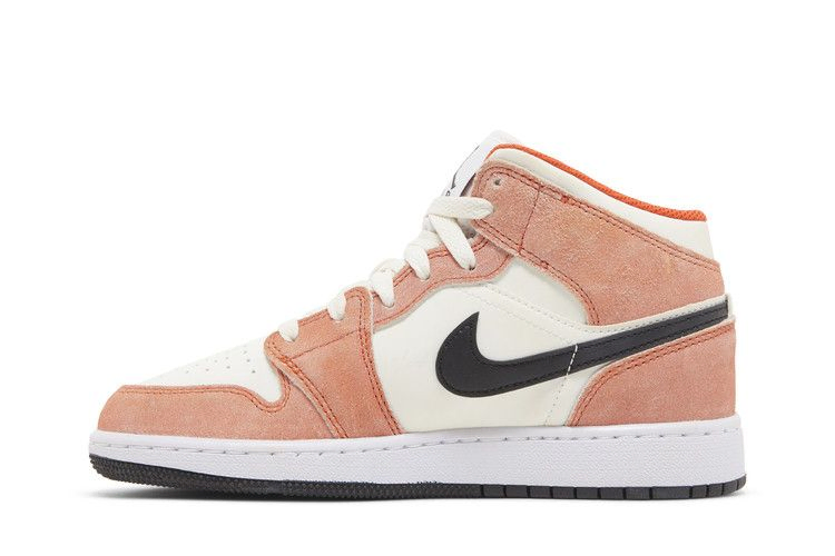 Кроссовки Air Jordan 1 Mid SE GS 'Orange Suede'