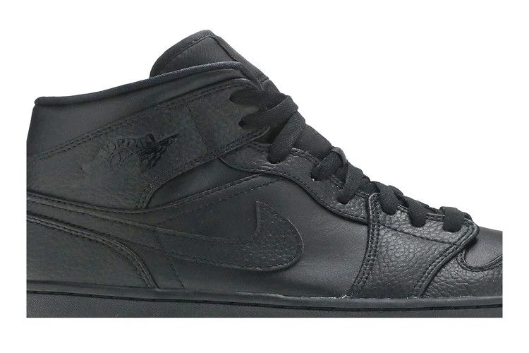 Кроссовки Air Jordan 1 Mid 'Triple Black' 2020