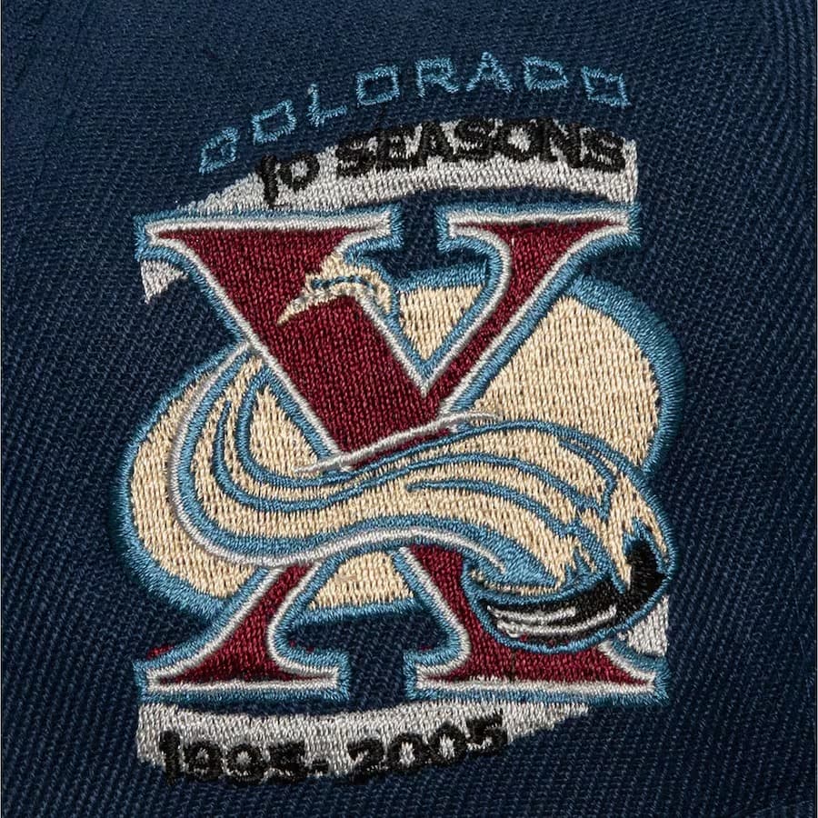 Mitchell-Ness-Navy-Colorado-Avalanche-With-Love-Snapback-Hat-2