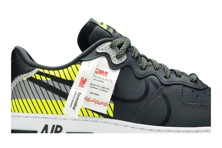 Кроссовки 3M x Nike Air Force 1 React LX 'Anthracite Volt'