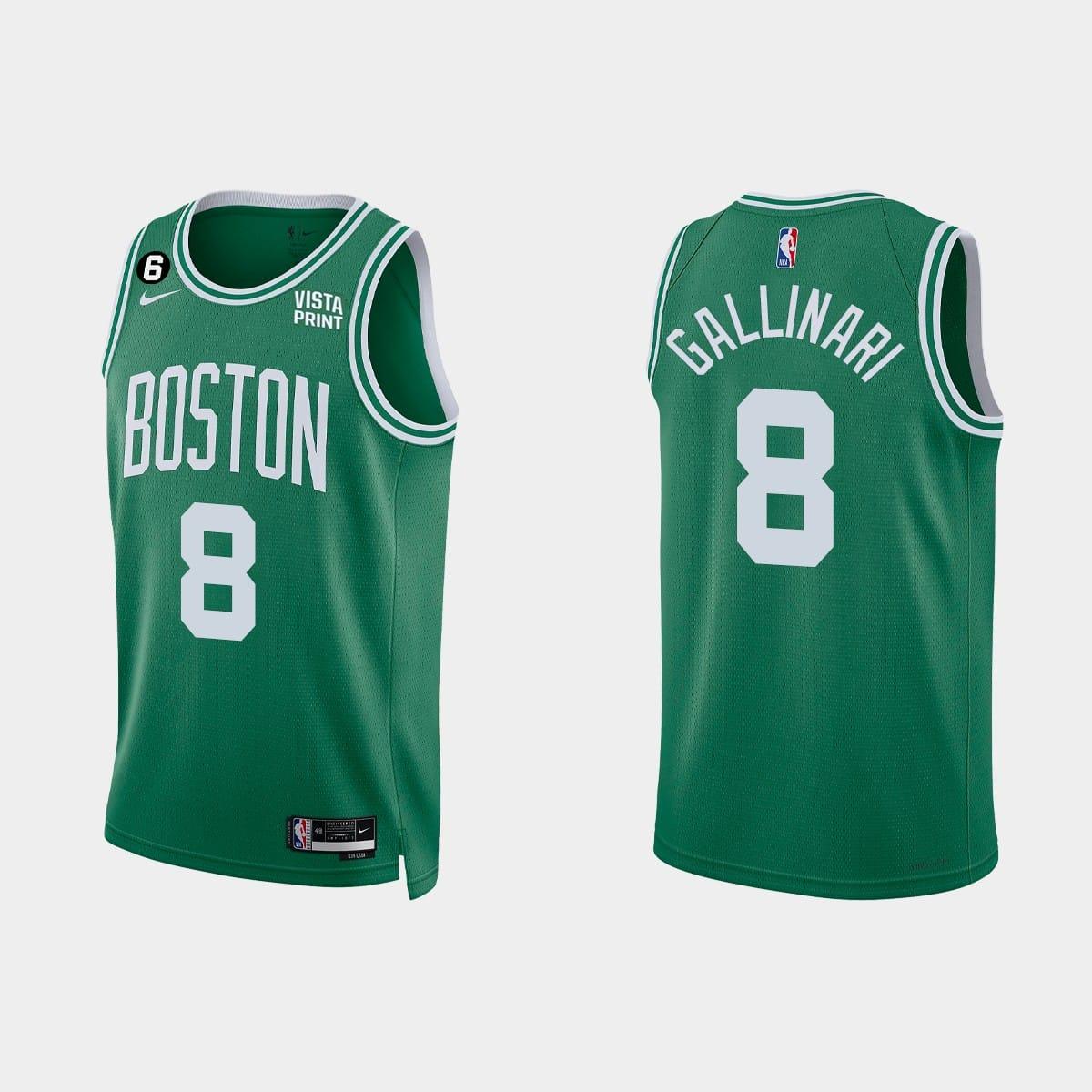 Баскетбольная джерси 2022-23 Boston Celtics #8 Danilo Gallinari Icon Kelly Green Jersey