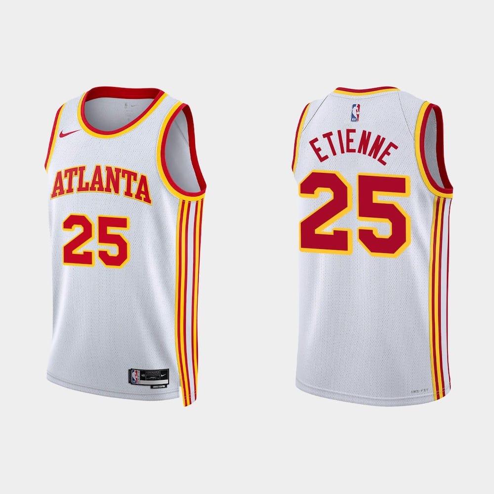 Баскетбольная джерси 2022-23 Atlanta Hawks #25 Tyson Etienne Association White Jersey