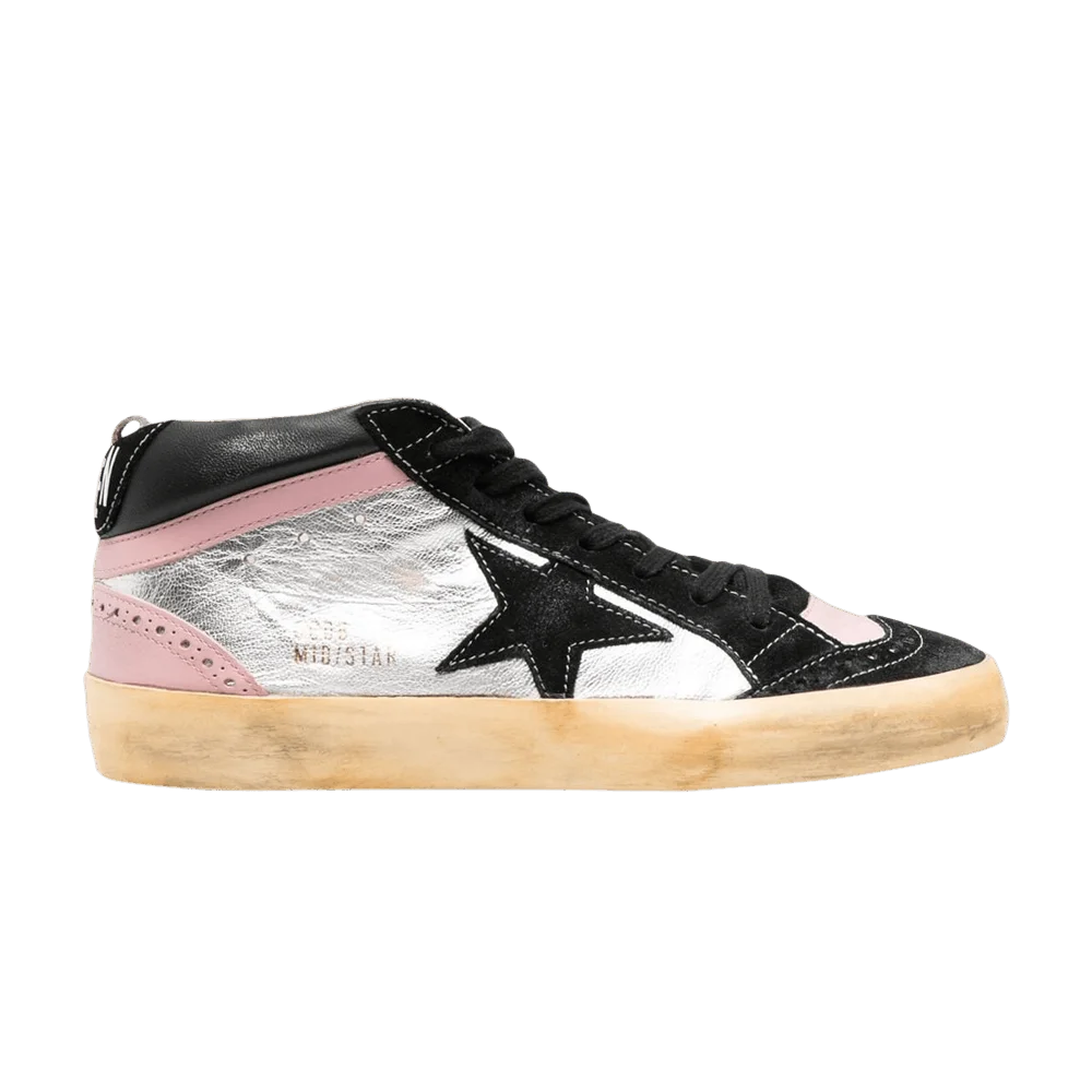 Krossovki-Golden-Goose-Wmns-Mid-Star-Black-Silver-Pink