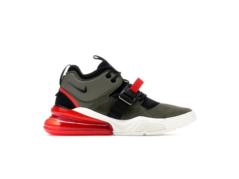 Кроссовки Nike Air Force 270 Medium Olive/Challenge Red