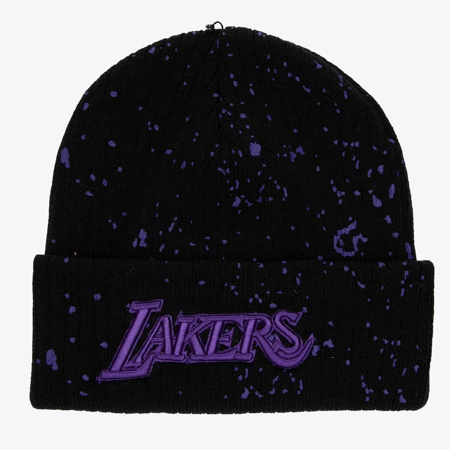 Mitchell-Ness-Black-Los-Angeles-Lakers-Nep-Cuffed-Knit-Hat