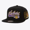 Mitchell-Ness-Black-Los-Angeles-Lakers-Oversweep-Snapback-Hat-100x100