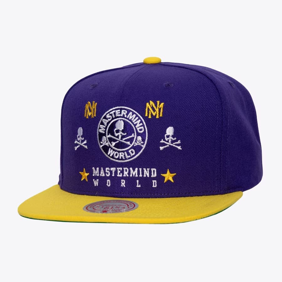 Mitchell-Ness-Purple-Yellow-Mastermind-Snapback-Hat