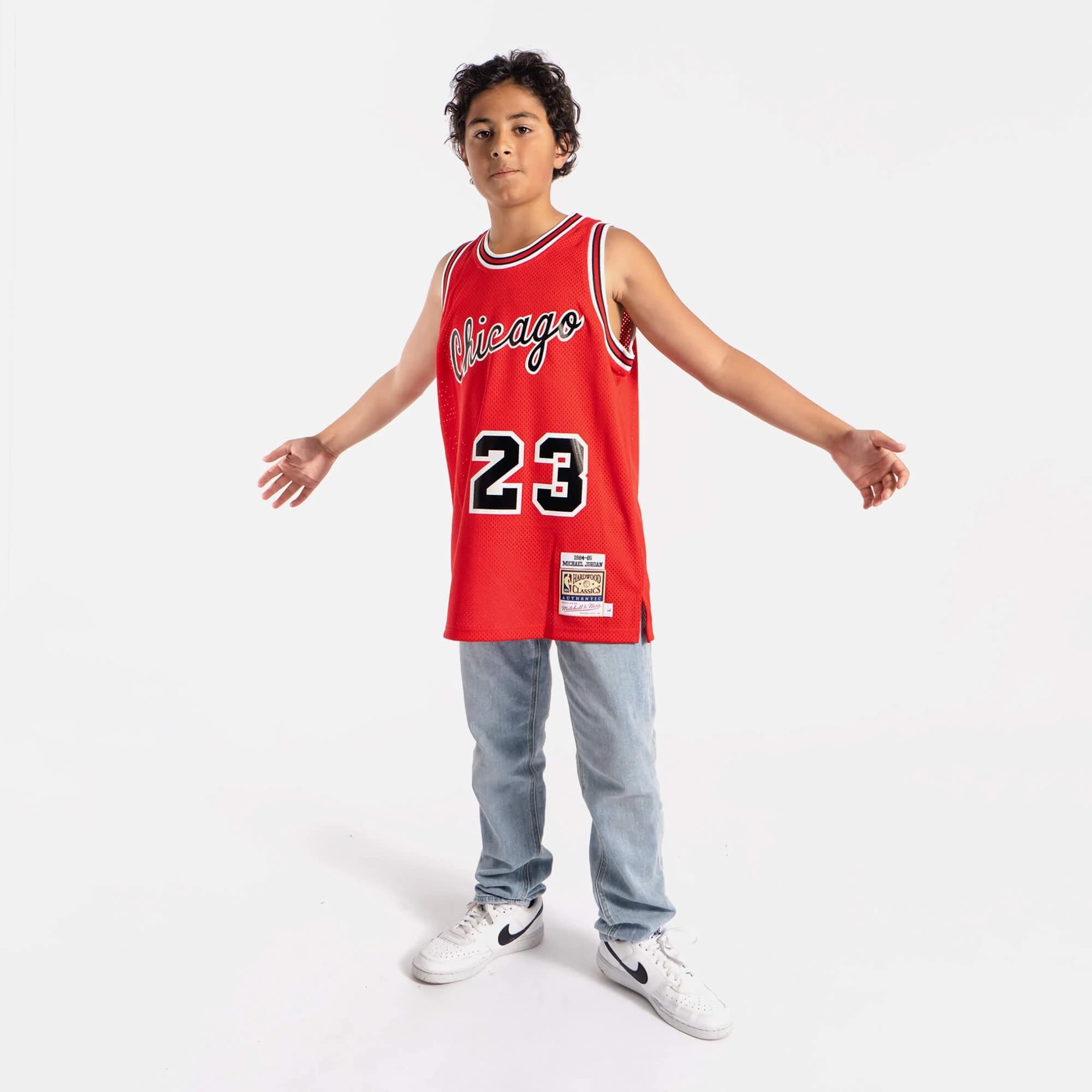 Баскетбольная джерси 1984-85 Chicago Bulls Michael Jordan #23 Youth Authentic Rookie Red Jersey