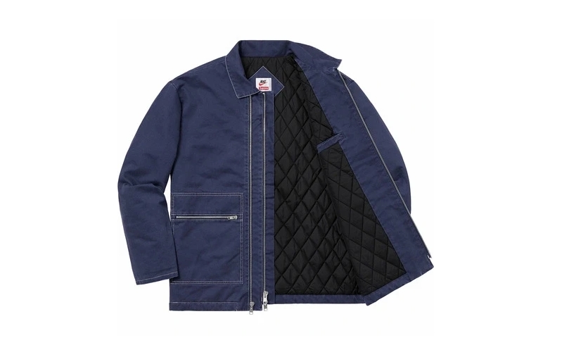 Куртка Supreme x Nike Double Zip Quilted Work Jacket Navy