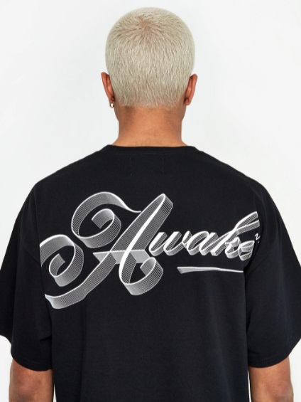 Футболка Awake Ribbon Script Logo Tee Black