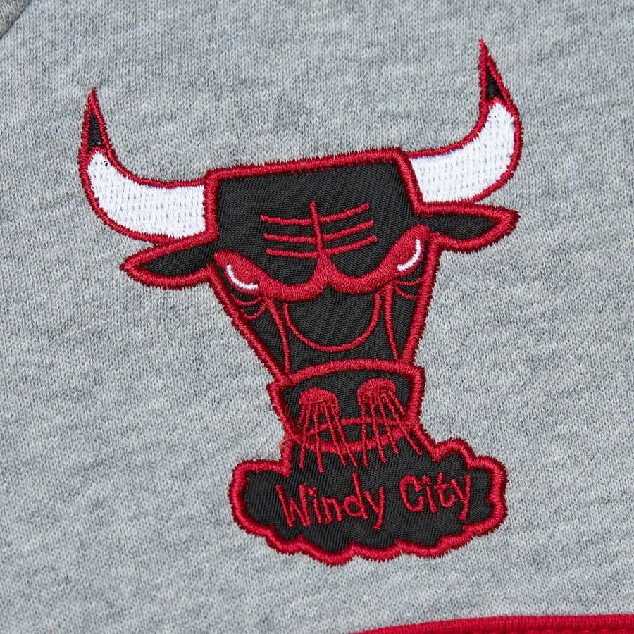 Худи Mitchell & Ness Black Chicago Bulls Head Coach Pullover Hoodie